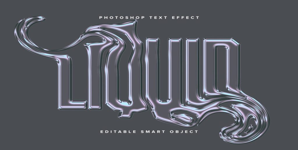 Liquid Chrome Text Effect Mockup Extra - Image 1