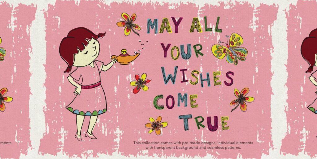 Gigi & The Magic Lamp Pattern Collection Graphics - Image 1