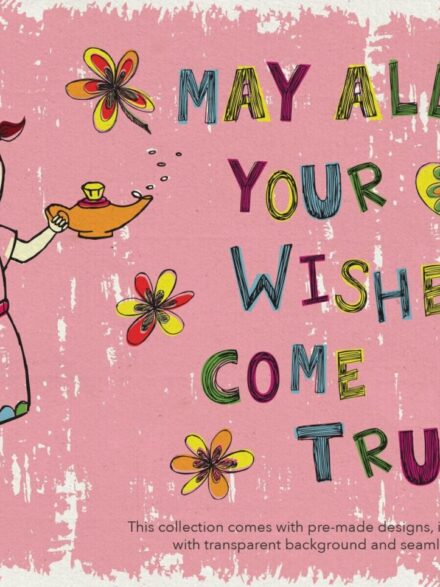 Gigi & The Magic Lamp Pattern Collection Graphics - Image 1