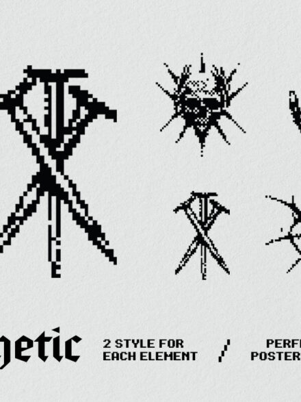 Dark Aesthetic Dithering Graphic Pack Graphics - Image 1