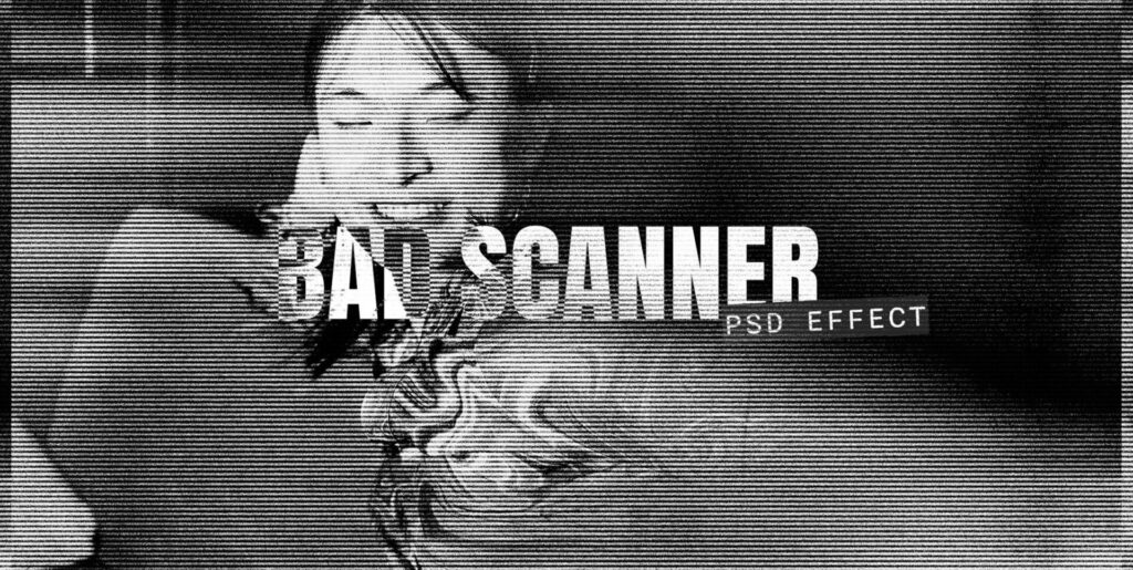 Messy Scanner Image Effect Mockup Extra - Image 1