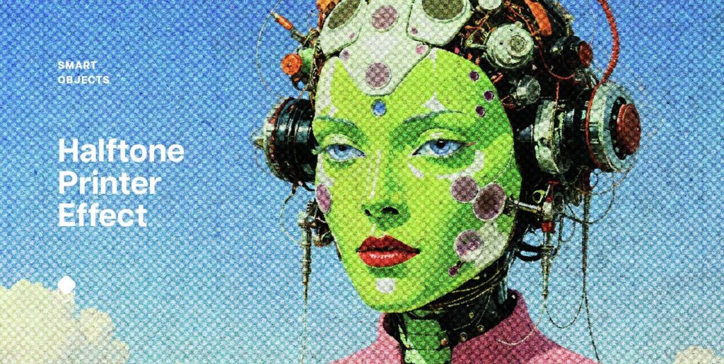 Retro Halftone Printer Template Extra - Image 1