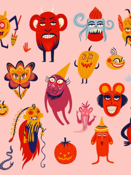 Funny Halloween Stickers Graphics - Image 1