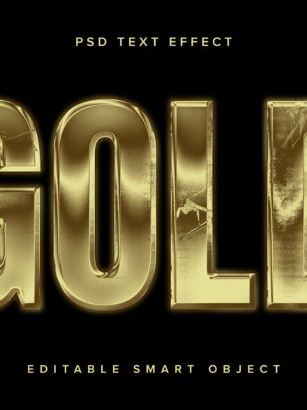 Metallic Gold Text Effect Mockup Extra - Image 1