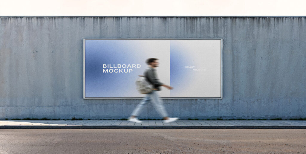 Outdoor Billboard Wall Mockup Graphics - Image 1