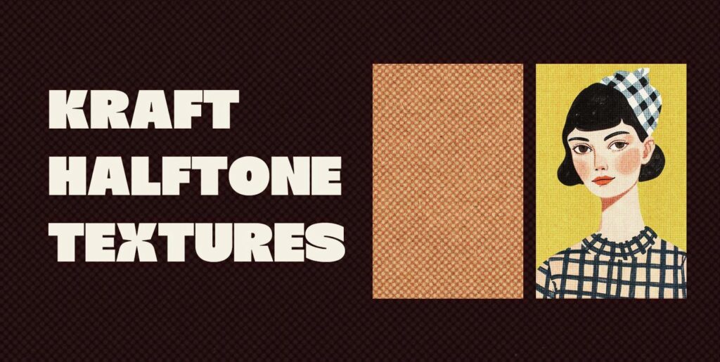 Kraft Halftone Paper Textures Collection Graphics - Image 1