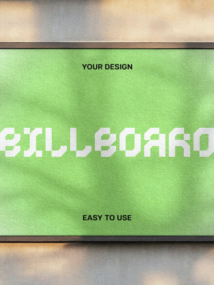 Outdoor Billboard Mockup with Shadow Overlay Graphics - Image 2