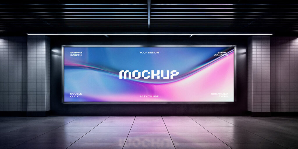 Subway Screen Mockup Graphics - Image 1