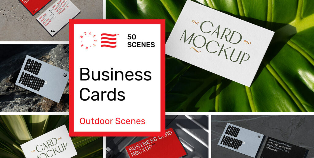 Outdoor Business Card Mockups Graphics - Image 1