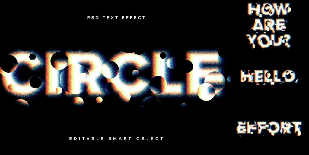 Colourful Distorted Text Effect Mockup Extra - Image 1