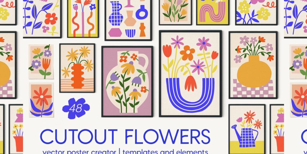 Cutout Flowers Vector Poster Creator Graphics - Image 2