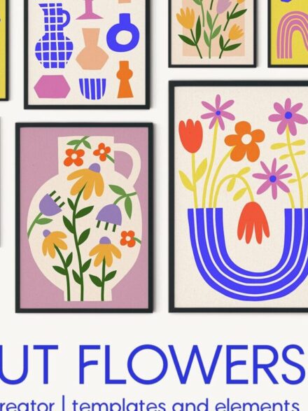 Cutout Flowers Vector Poster Creator Graphics - Image 7