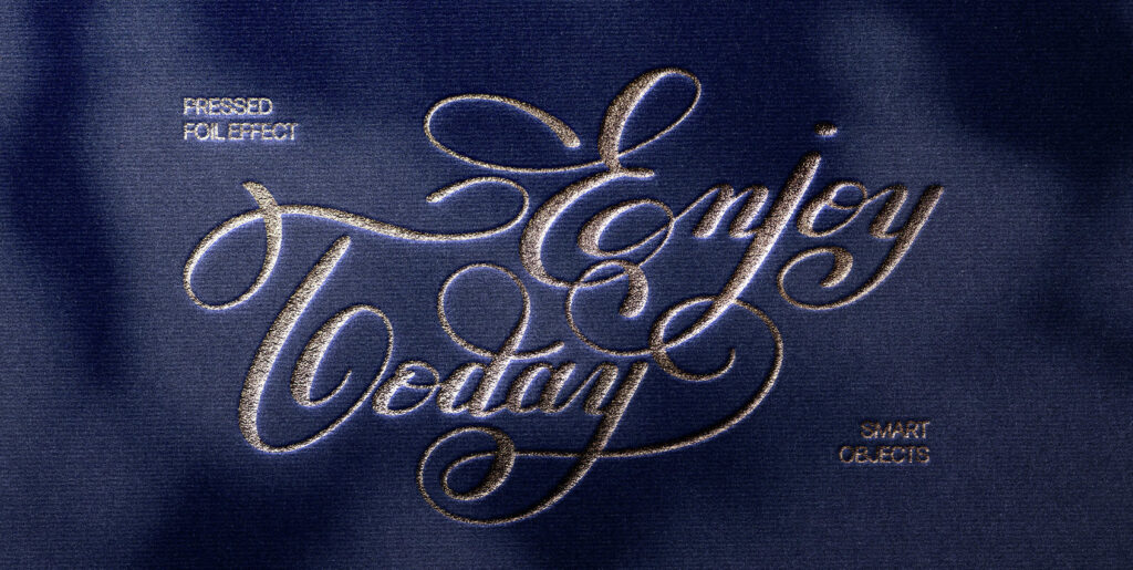 Pressed Foil Text and Logo Mockup Extra - Image 1