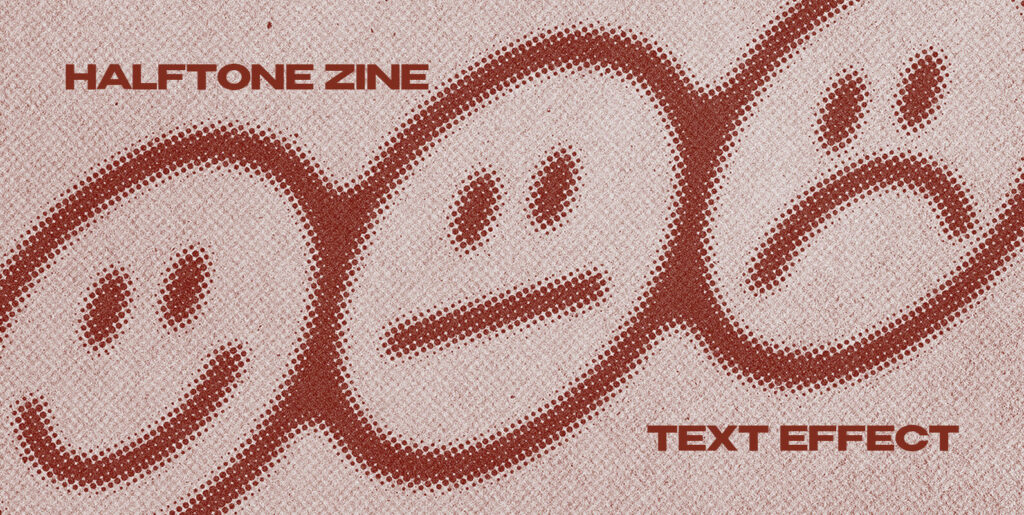 Halftone Zine Text and Logo Effect Extra - Image 1