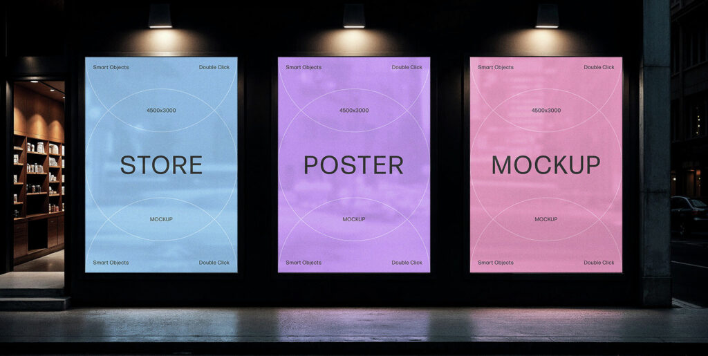 3 Storefront Posters Mockup Graphics - Image 1
