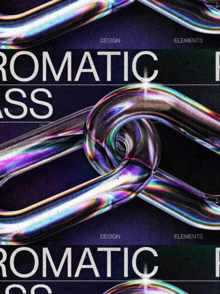 Chromatic Glass Shapes 162 Iridescent 3D Elements Graphics - Image 1
