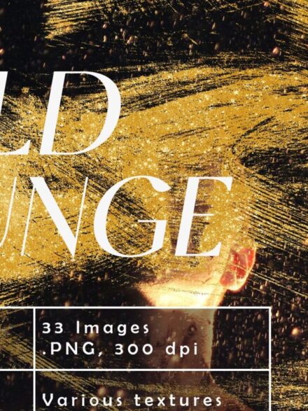 Gold Grunge Overlays Graphics - Image 1
