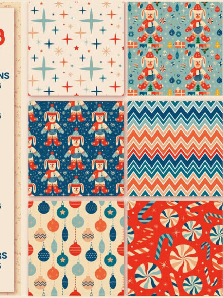 Retro Christmas Graphics Bundle Graphics - Image 1