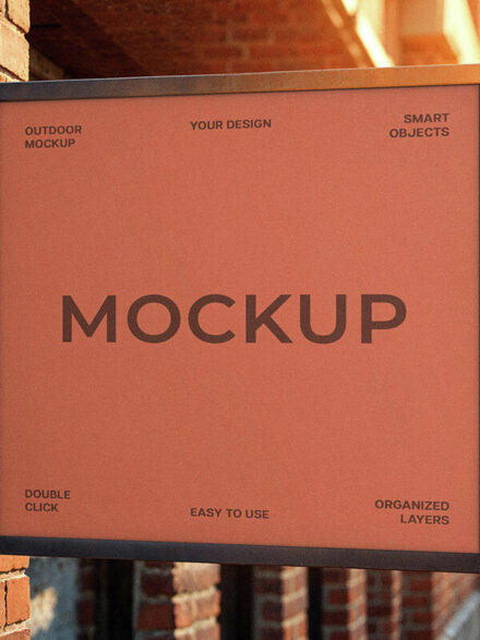 Square Street Sign Mockup Graphics - Image 1