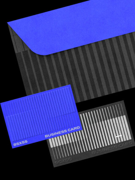 Envelope with 85×55 and 90×50 Business Cards Mockup Graphics - Image 5