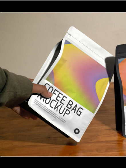 3 Realistic Scene Coffee Bag Mockup – VOL 5 Graphics - Image 4
