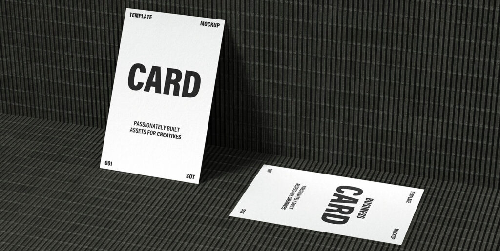 Double 85x55mm Business Card Mockup Graphics - Image 2