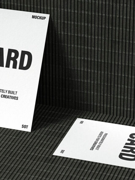 Double 85x55mm Business Card Mockup Graphics - Image 5