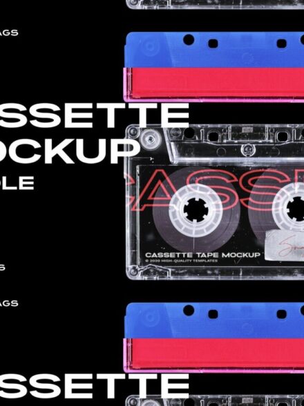 Cassette Tape Mockup Bundle Plastic Graphics - Image 7
