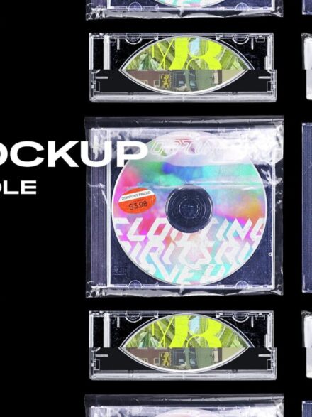 CD Case Mockup Template Bundle Disc Graphics - Image 2