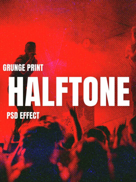 Red Gritty Halftone Image Effect Mockup Extra - Image 12