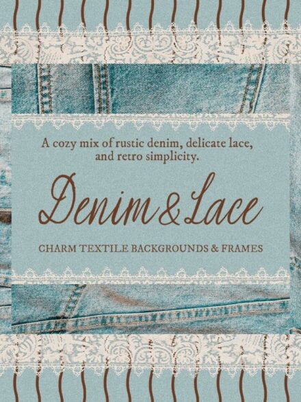 Charm Denim & Lace – Textures Collection Graphics - Image 2
