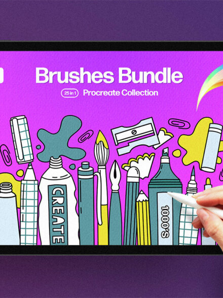 25 in 1 Procreate Brushes Bundle Extra - Image 1