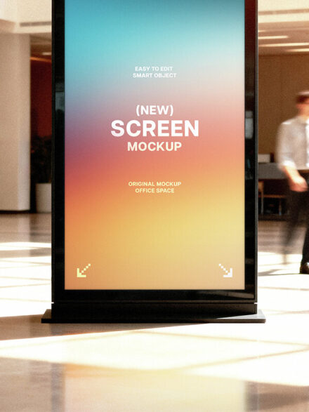 Vertical Office Digital Signage Mockup Graphics - Image 7