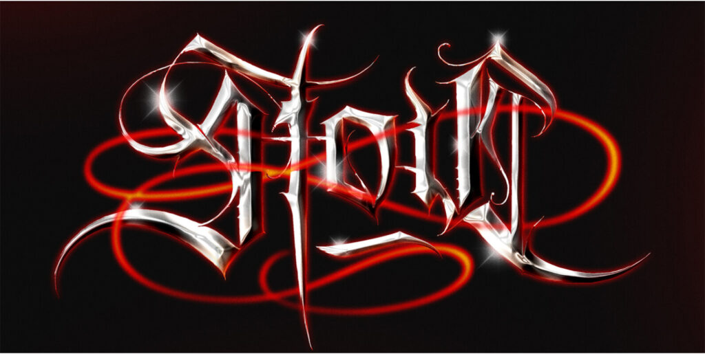 Chrome Gothic Text Effect – Dark Metallic PSD Template Graphics - Image 1