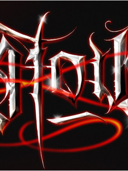Chrome Gothic Text Effect – Dark Metallic PSD Template Graphics - Image 1