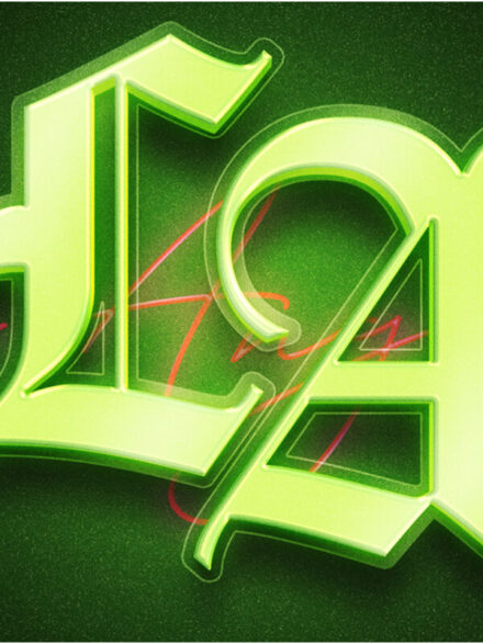 Neon La Text Effect – West Coast Glow Psd Template Graphics - Image 1