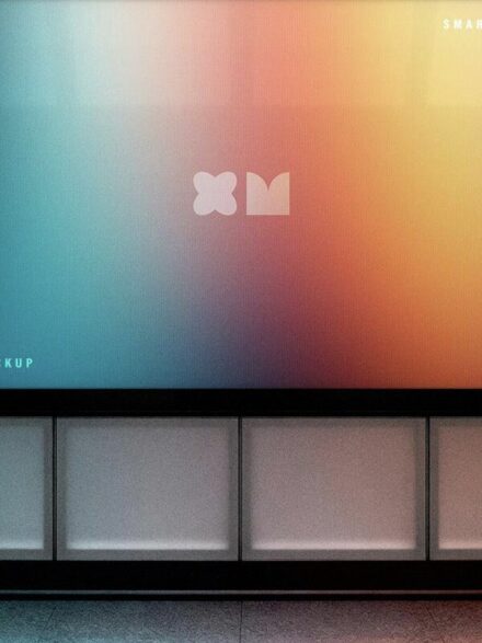 Glass Panel Screen Mockup Graphics - Image 1