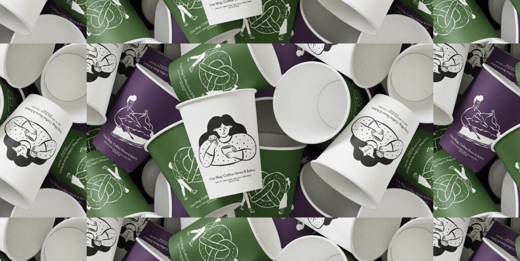 Coffee and Pastry Doodles Graphics - Image 1