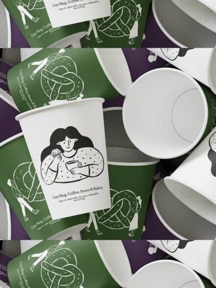 Coffee and Pastry Doodles Graphics - Image 1