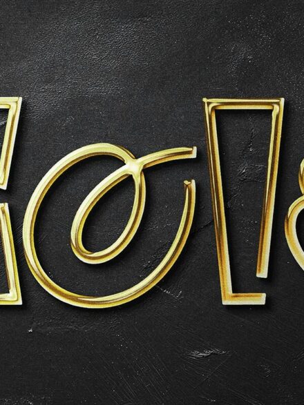 Realistic Gold Metallic Text & Logo Mockup Extra - Image 1