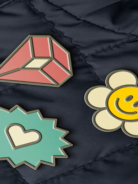Enamel Pin Jacket Mockup Graphics - Image 1