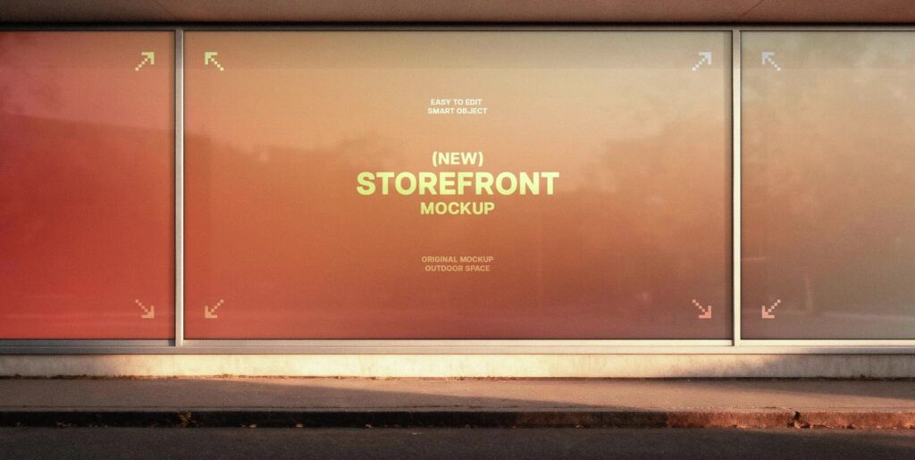 Storefront Windows Mockup Graphics - Image 1